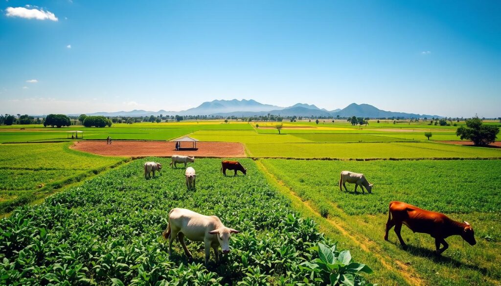 Agricultura e pecuária em Pilões